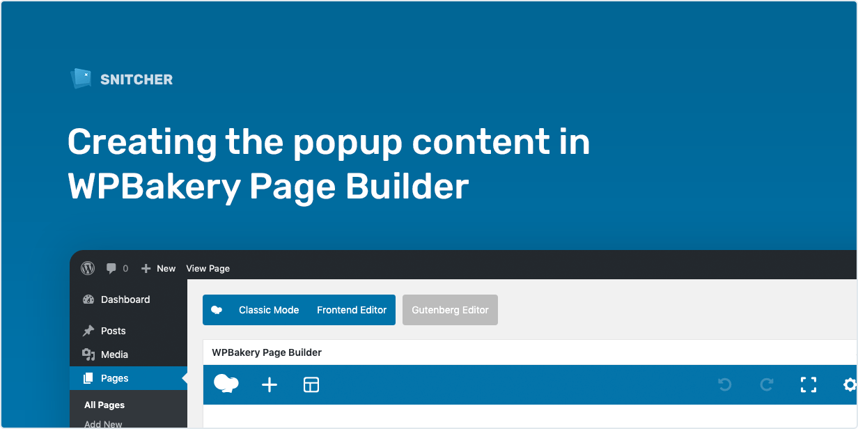 Creating the popup content in WPBakery Page Builder