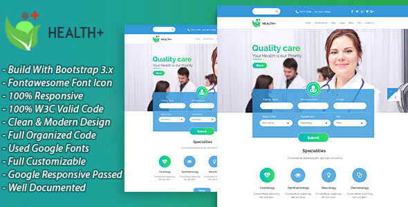 HealthPlus - Health & Beauty Clinic Business Template - Health & Beauty Retail