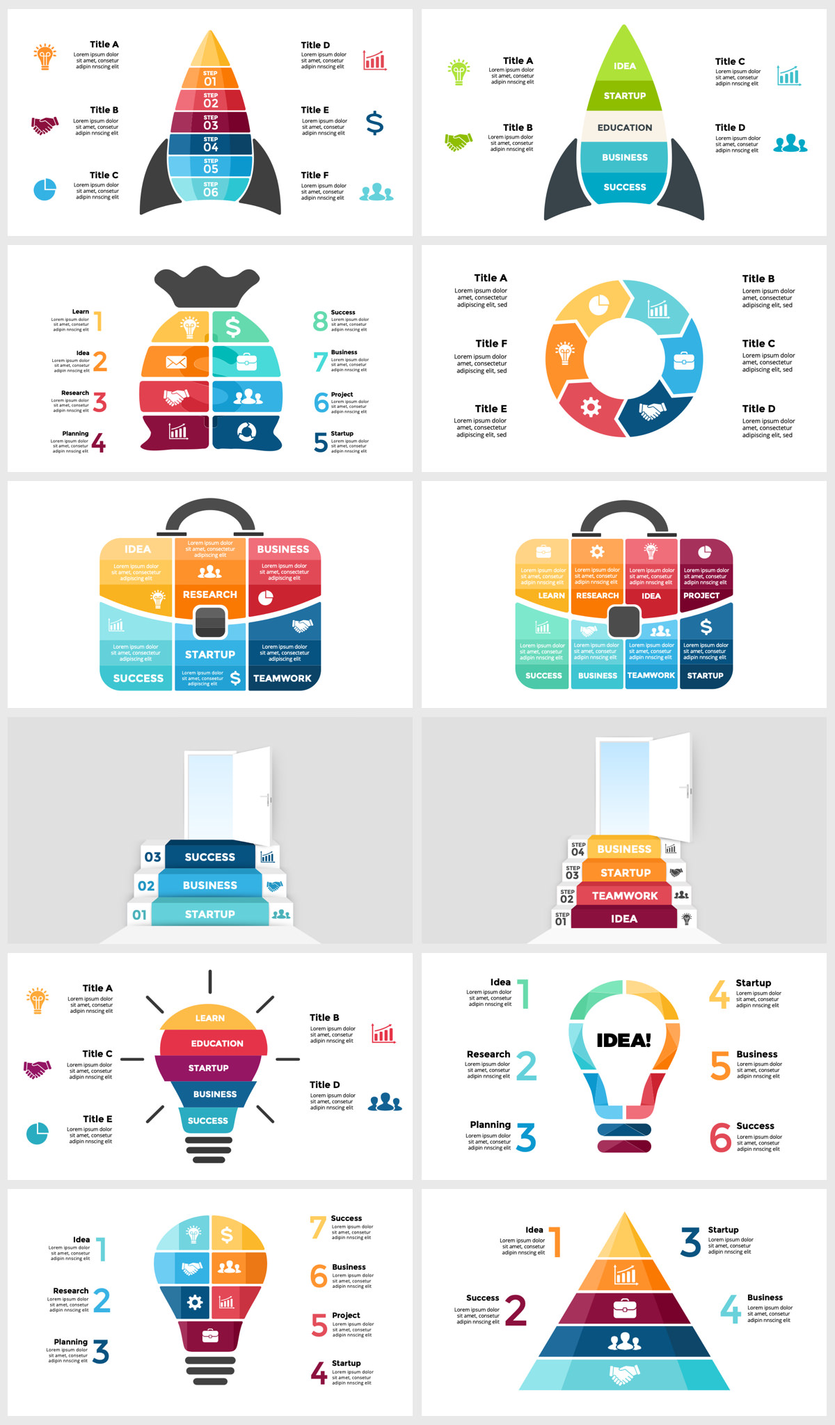 Wowly - 3500 Infographics & Presentation Templates! Updated! PowerPoint Canva Figma Sketch Ai Psd. - 191