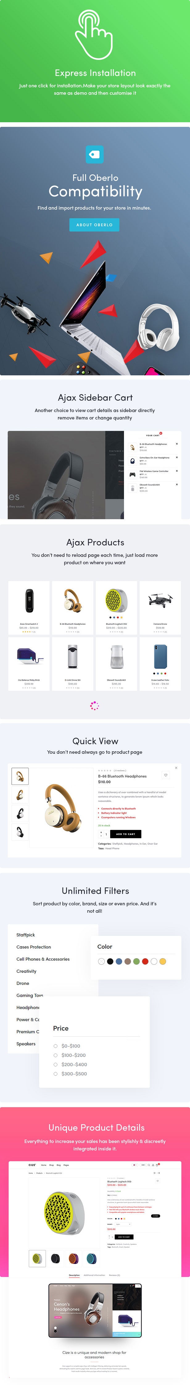 Cize Shopify 电子产品网站主题模板