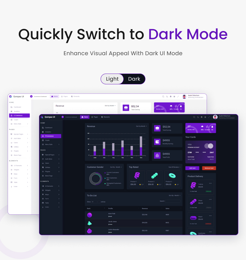Qompac UI -  Admin Dashboard Template - 14