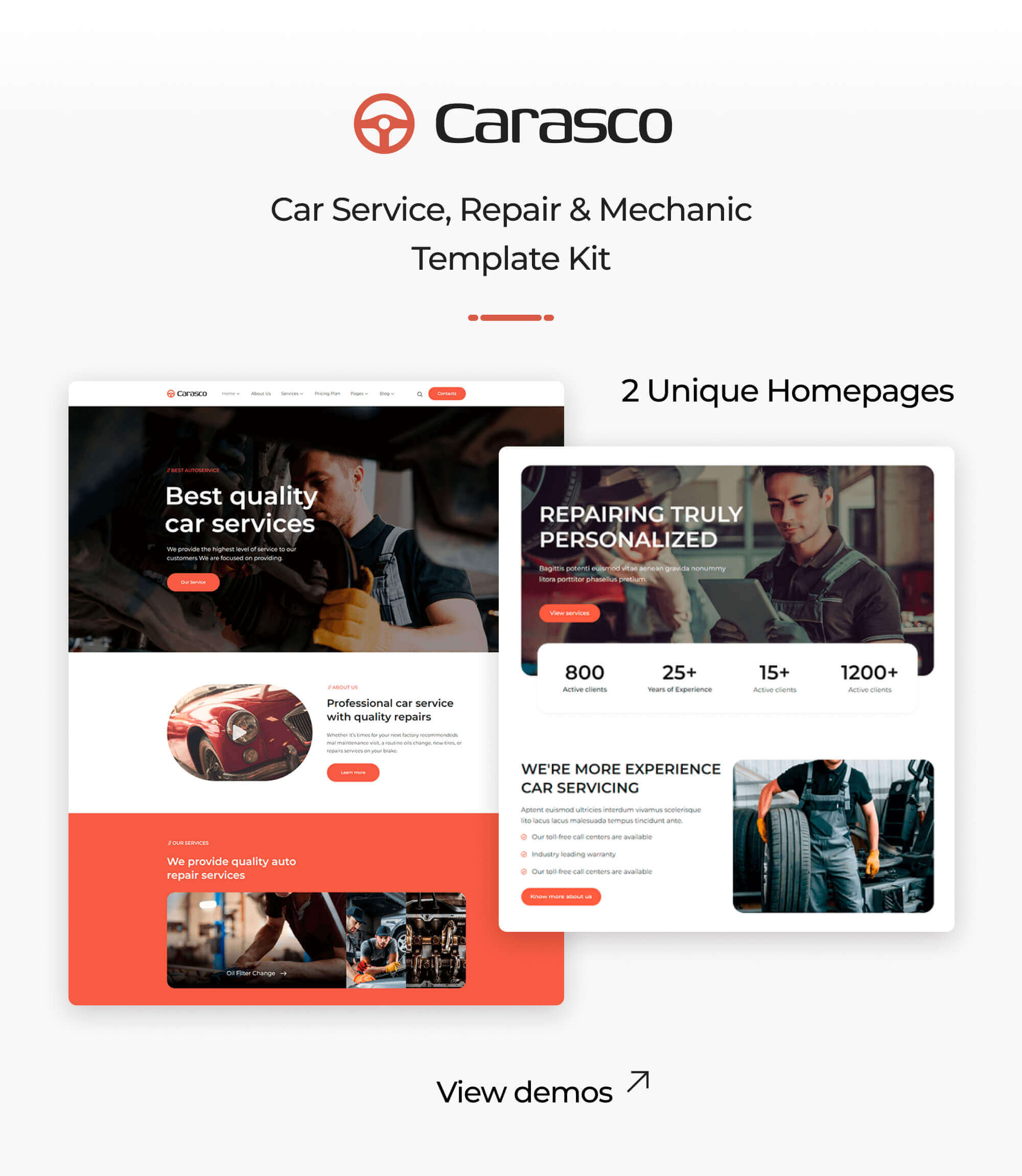 Carasco - Car Service, Repair & Mechanic Elementor Template Kit - 1