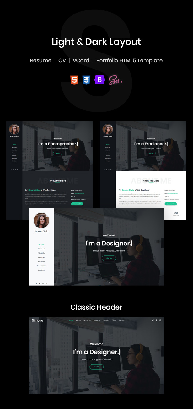 Personal Portfolio Template Compatible with Bootstrap 5