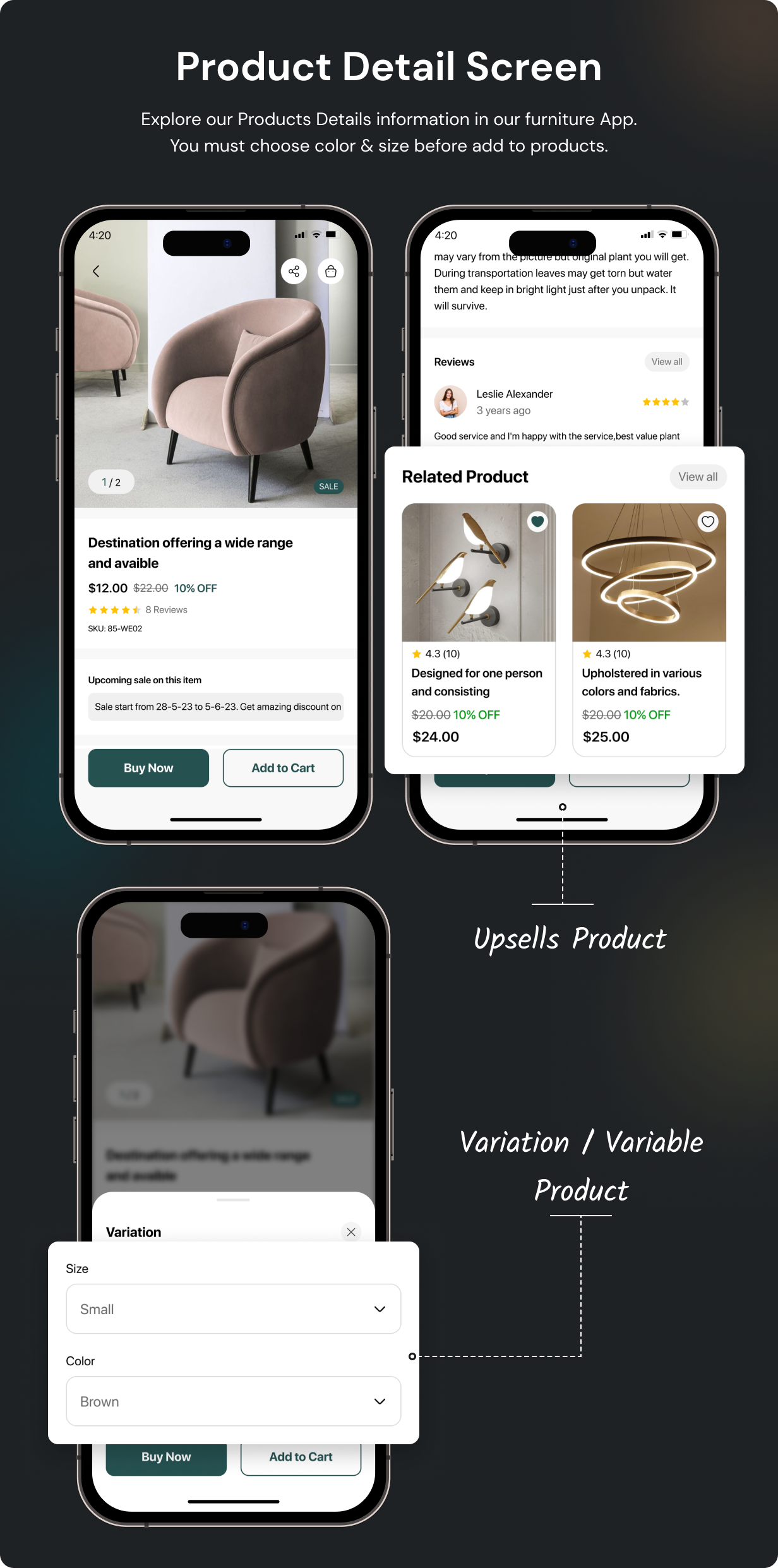 DecorHome App - Online Furniture Selling in Flutter 3.x (Android, iOS) with WooCommerce Full App - 13