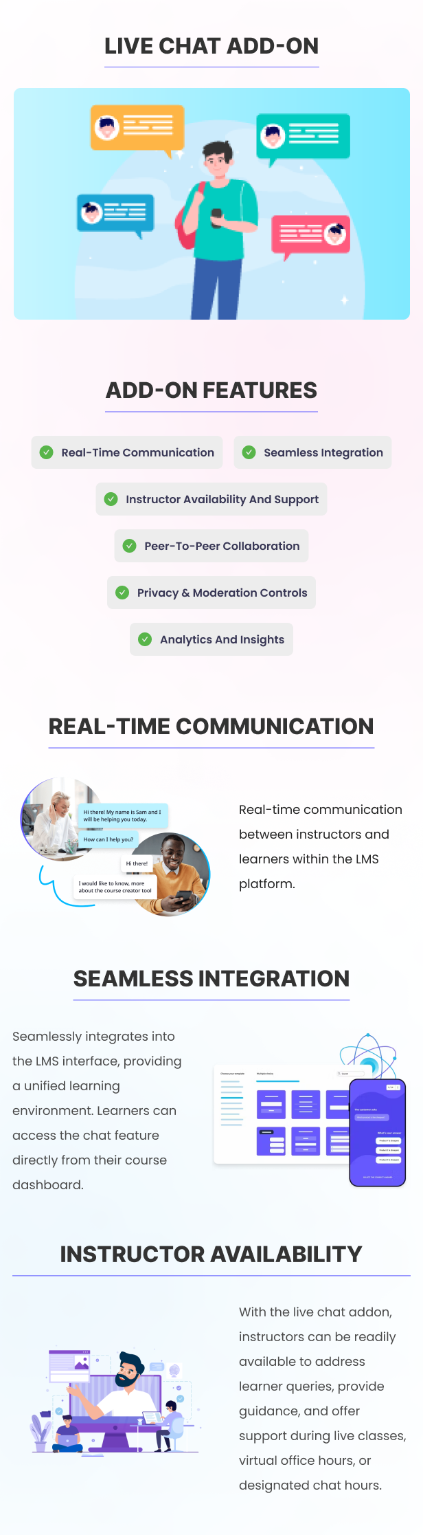 Onest LMS - LiveChat Addon - Real Time Customer Support Integration - 1