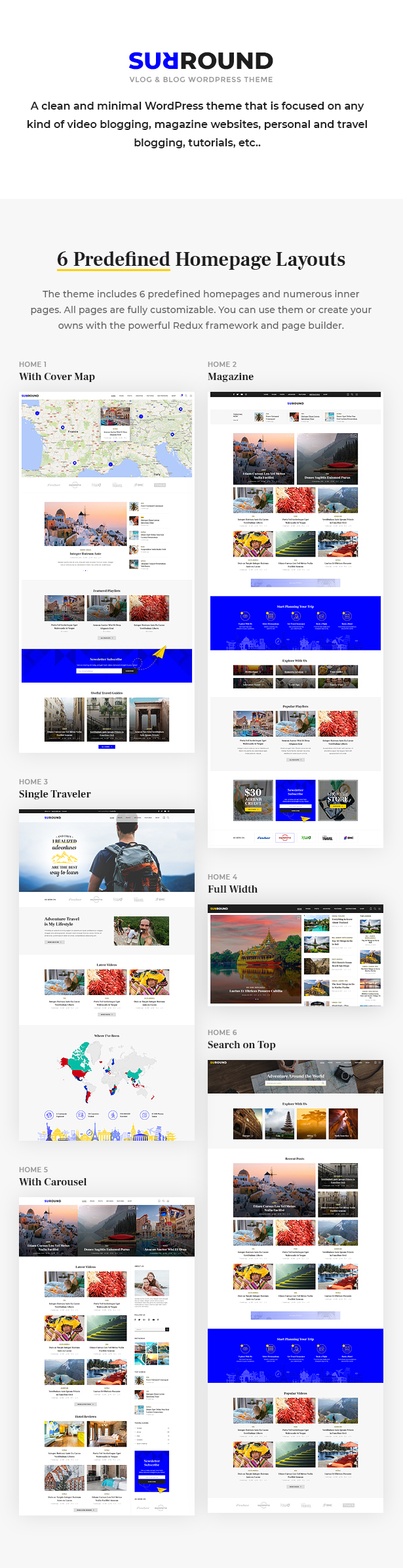 Surround - Vlog & Blog WordPress Theme - 1