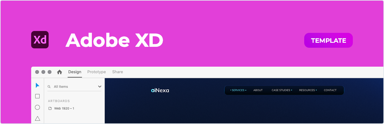 AiNexa – AI Agency Template for Adobe XD