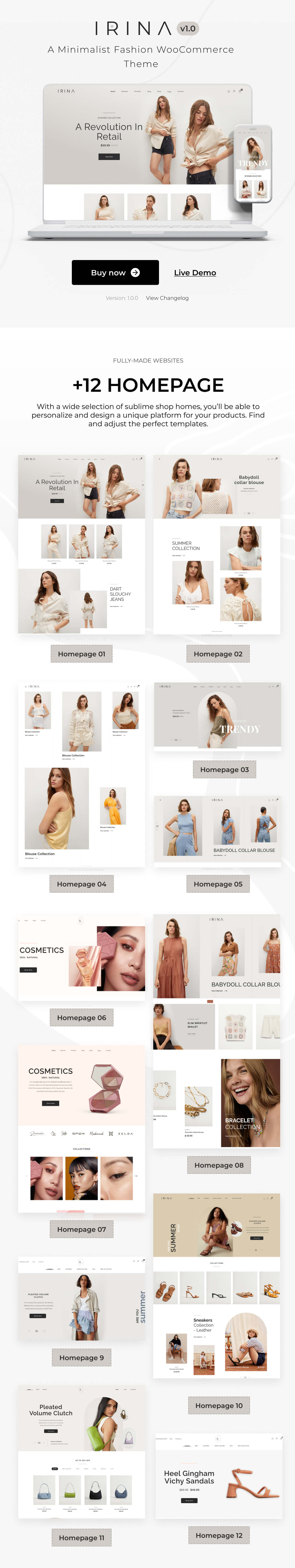 IRINA - Elementor WooCommerce Theme - 1