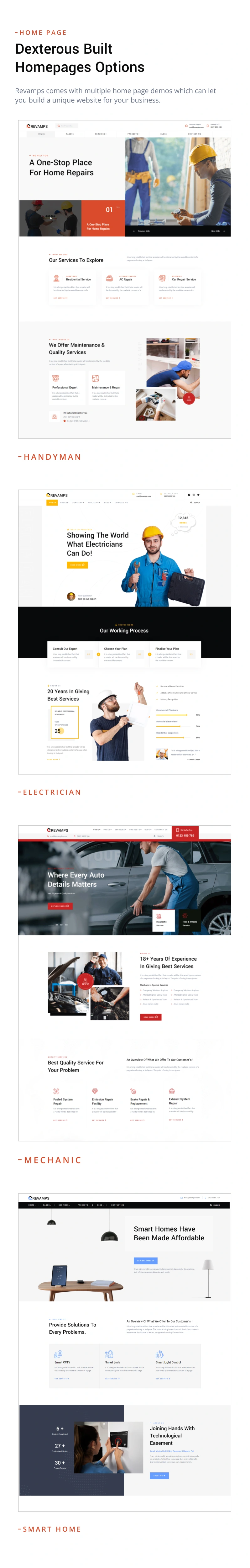 Revamps - Handyman Service WordPress Theme - 7