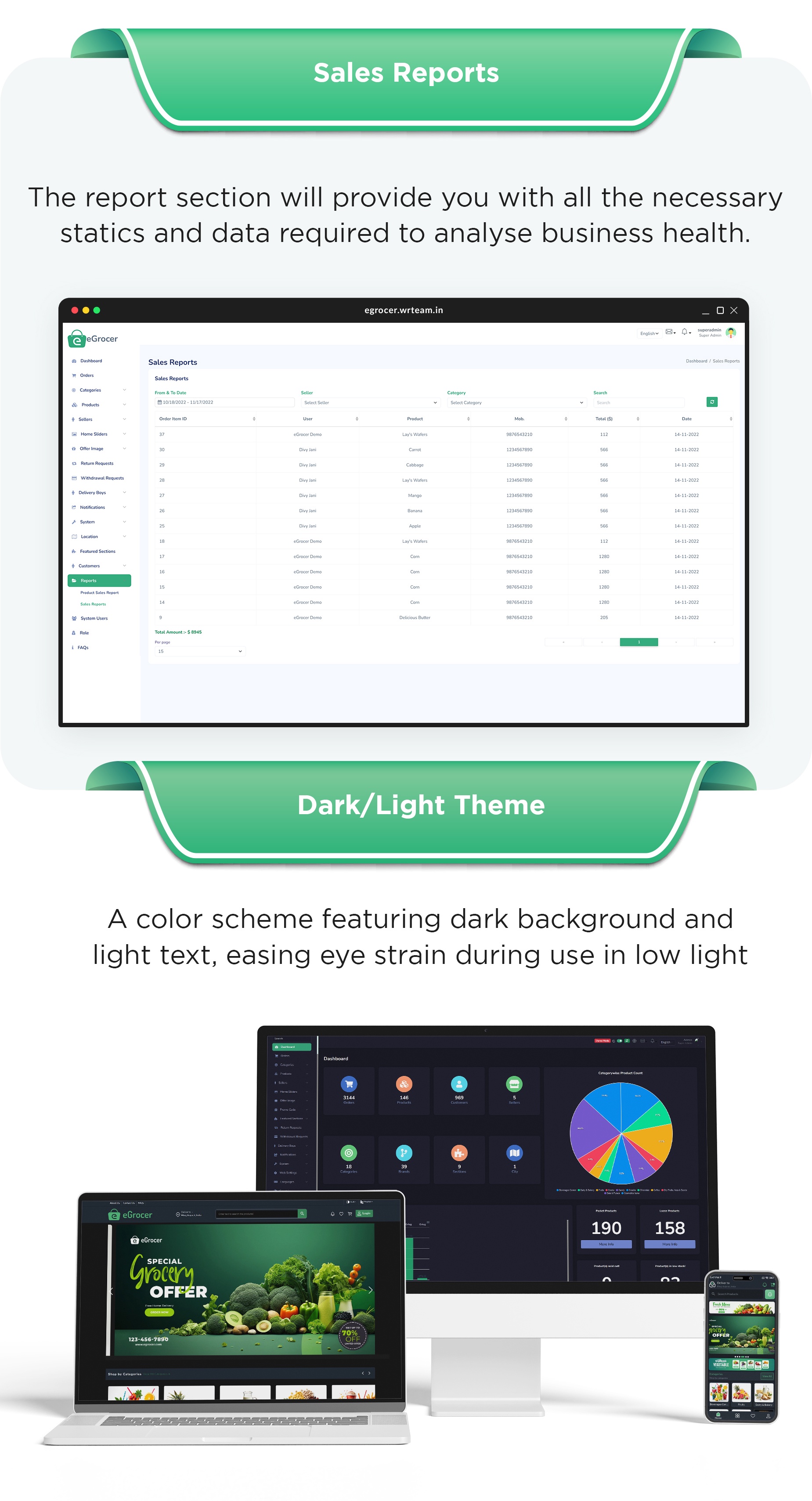 eGrocer - Online Multi Vendor Grocery Store, eCommerce Flutter Full App | Admin Panel | Web Version - 26