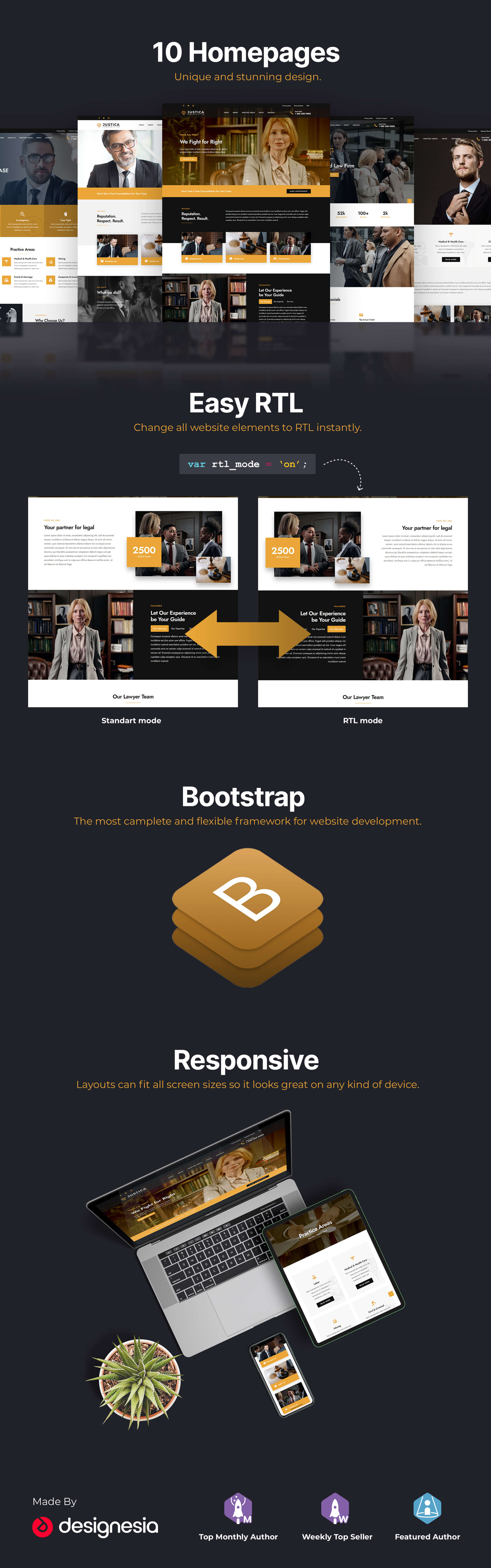 Justica - Lawyer, Attorney and Law Firms Website Template - 2