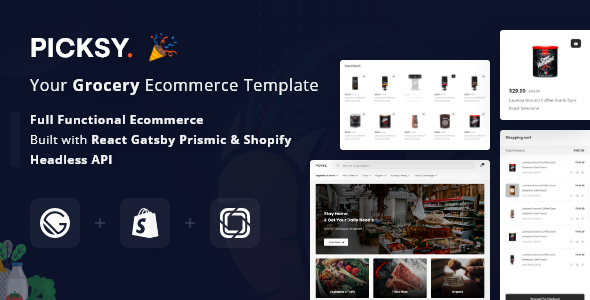 Picksy - React Gatsby Grocery Ecommerce Template