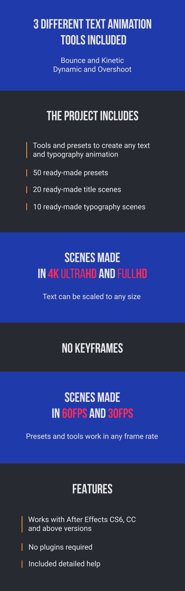 Bounce, Kinetic, Dynamic Text and Typography - Presets, Tool, Scenes - 2