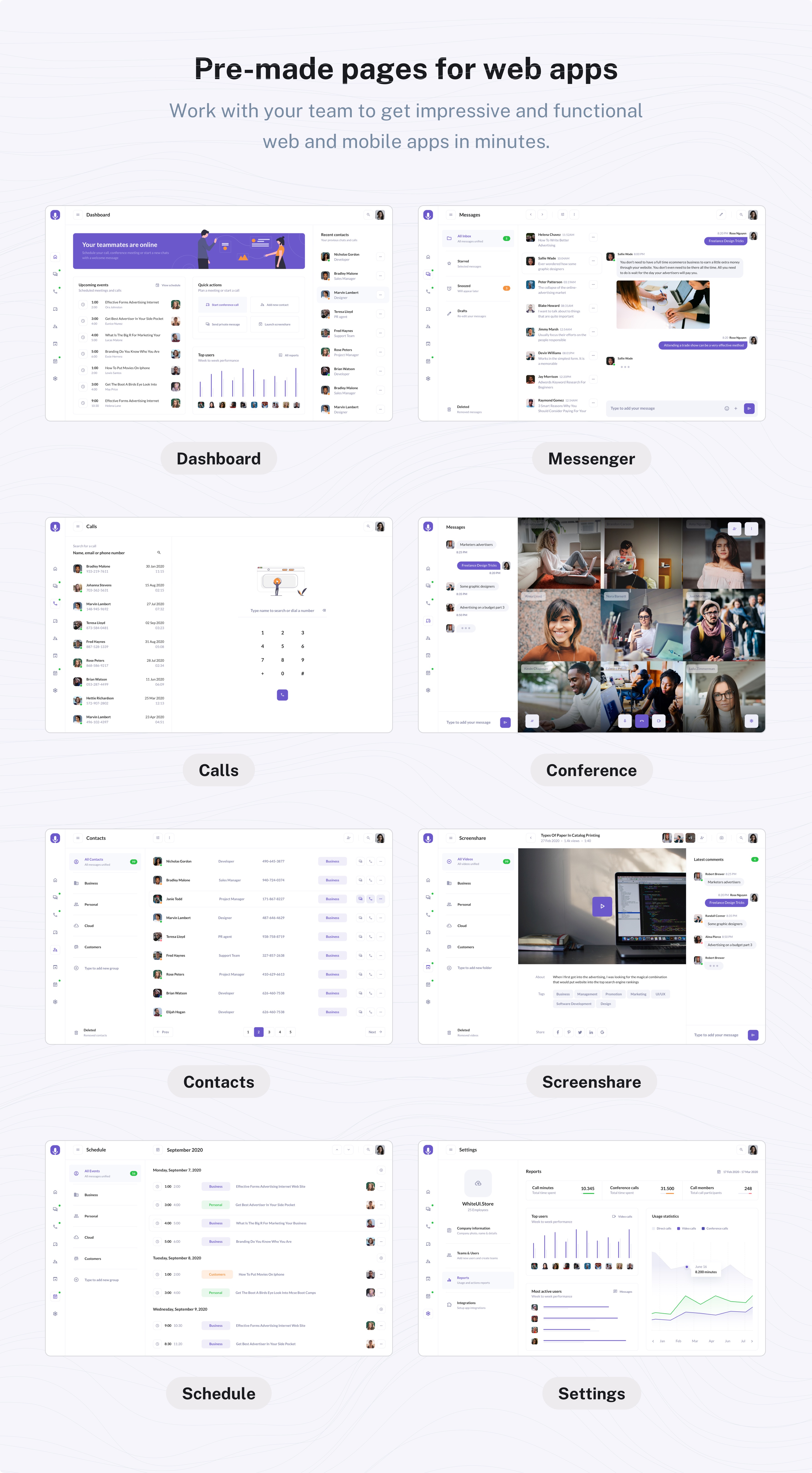 BetaCall - UI Kit for Communication Dashboards and Apps - 8