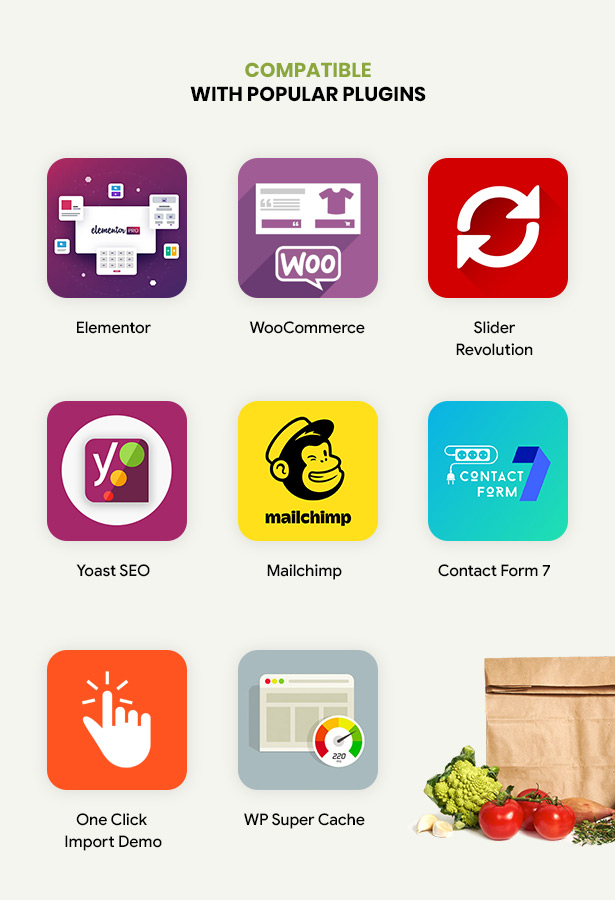 Efway Food Store WP theme with plugins