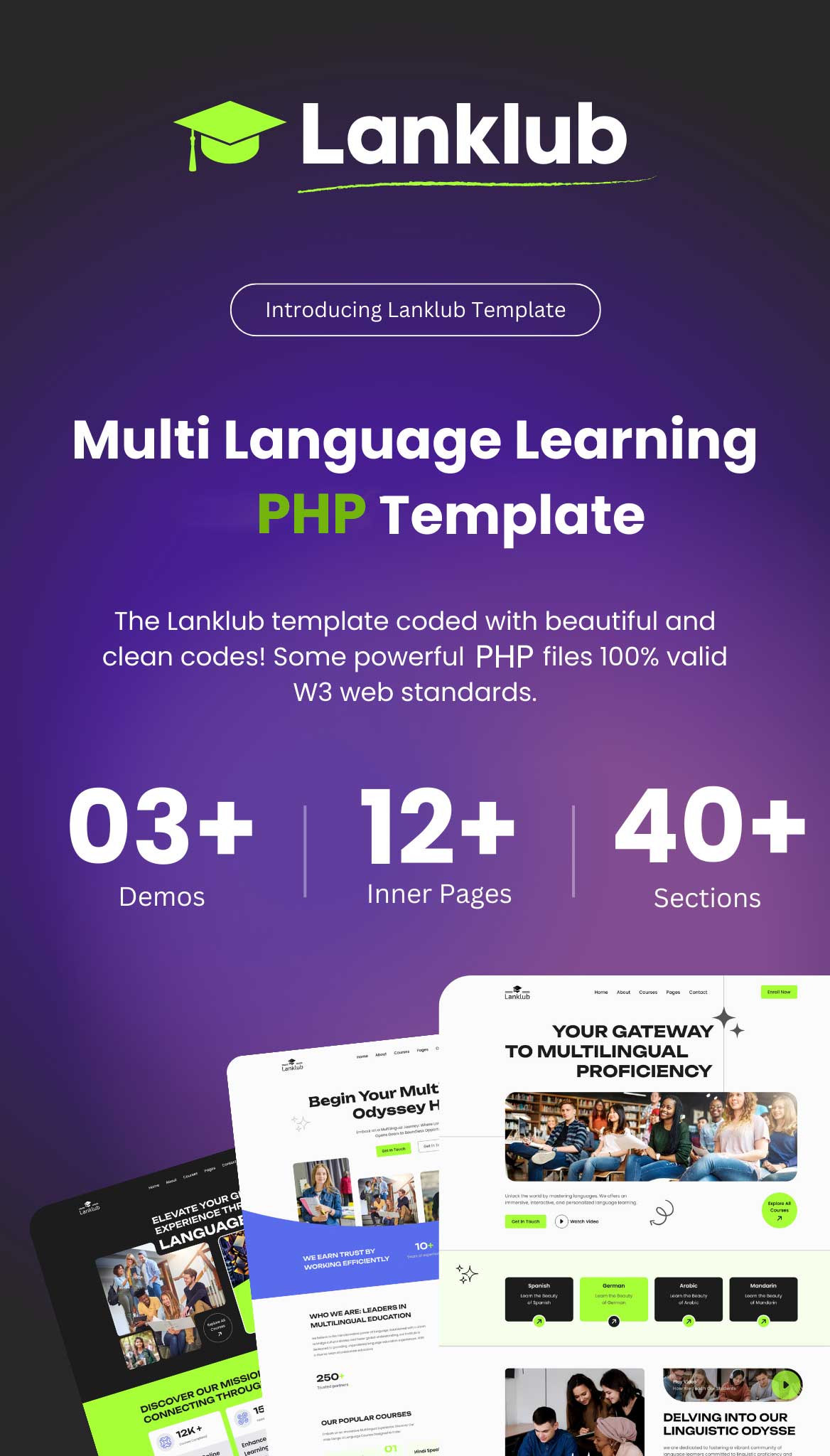 Lanklub PHP Template Screenshot