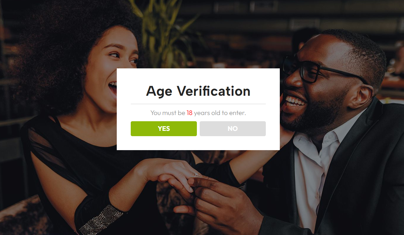 Age Verification Popup 18+ dating