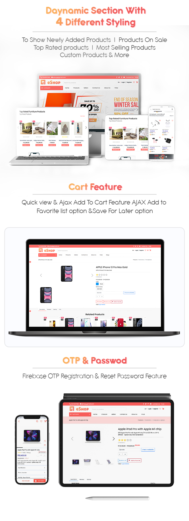 eShop website Multi vendor ecommerce marketplace / CMS