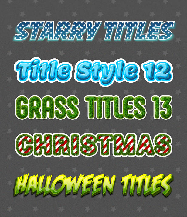 Cartoon Titles Styles