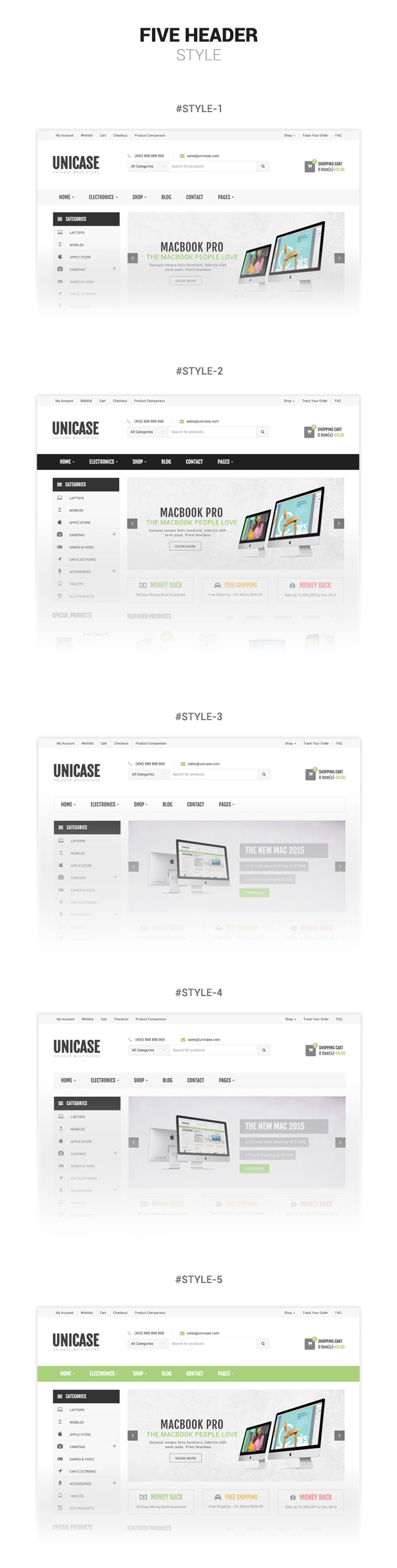 Unicase - Tema WooCommerce para loja de eletrônicos - 3