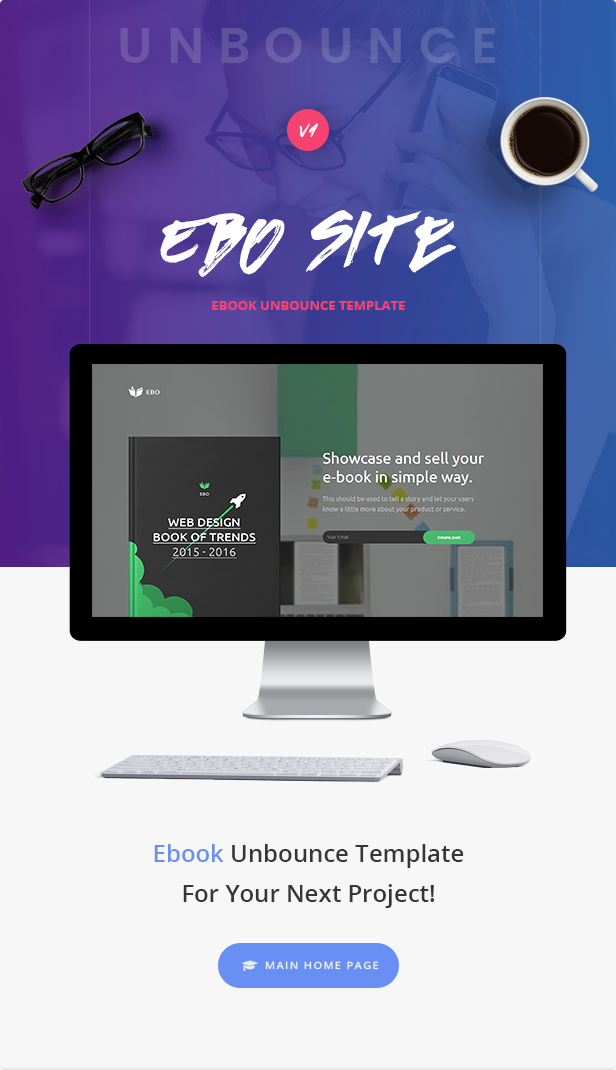 Ebo - Ebook Unbounce Template - 1