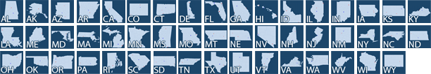 Interactive 50 Individual US State Maps