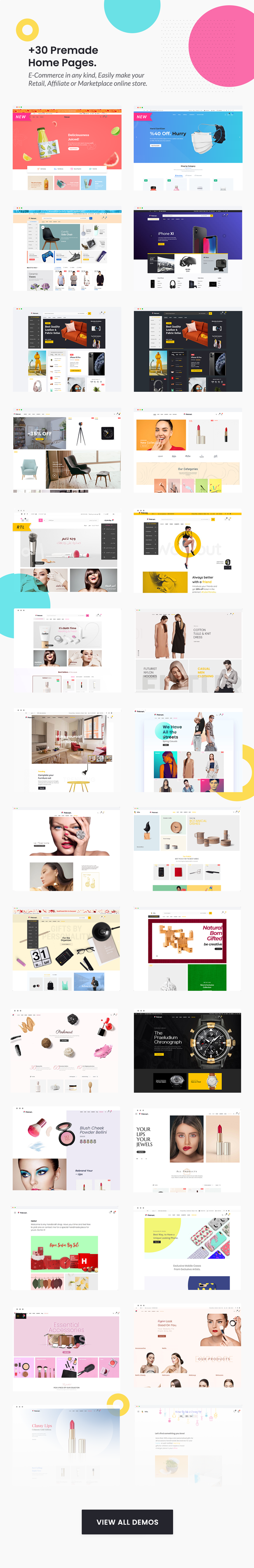 Pinkmart - тема WordPress для WooCommerce - демонстрации