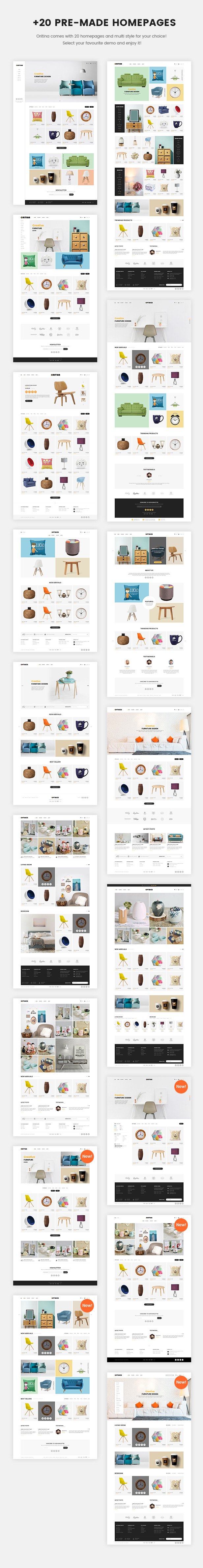 Oritina - Minimal Furniture WooCommerce Theme - 1