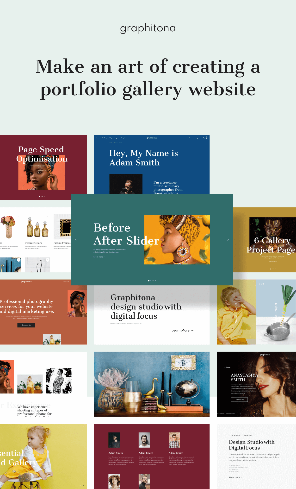 Graphitona - Portfolio Photo Gallery WordPress Theme