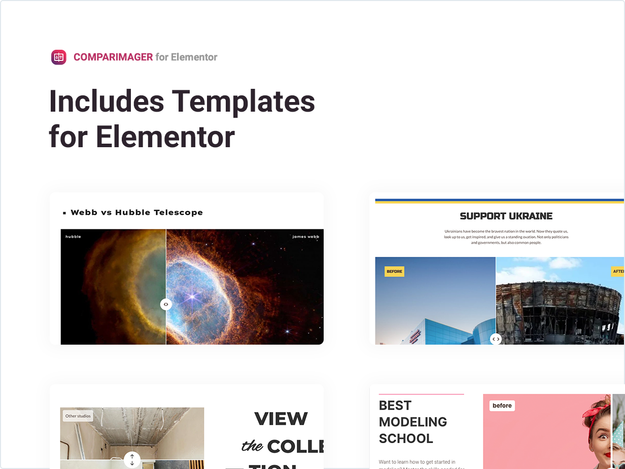 Includes Templates for Elementor