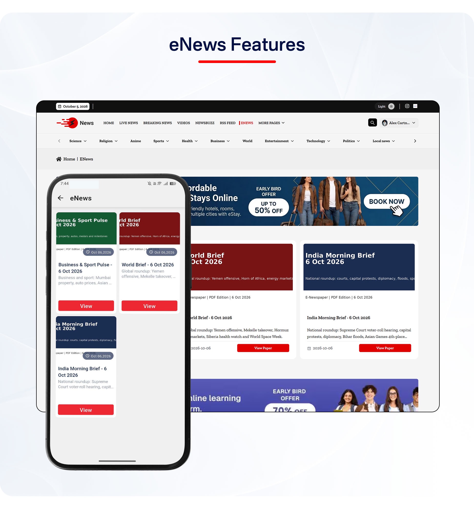 News App and Web - Flutter News App for Android and iOS App | Laravel Admin Panel + News Website - 24