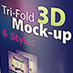 Tri-fold 3D Mock-up Pack