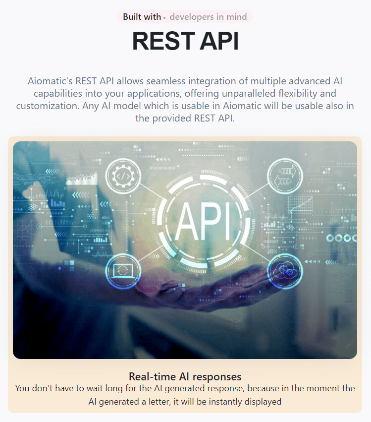 Aiomatic REST API