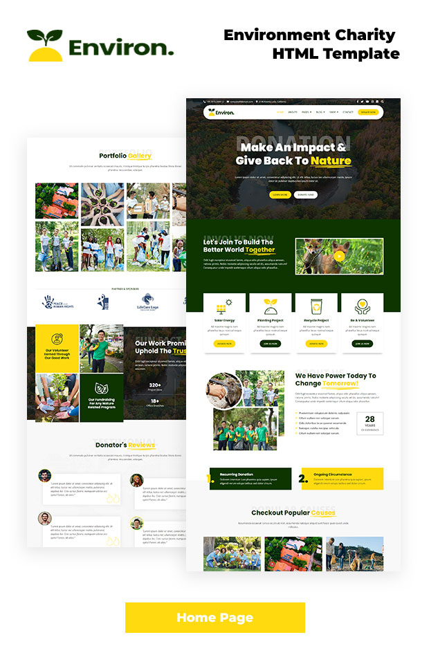 environ html home page
