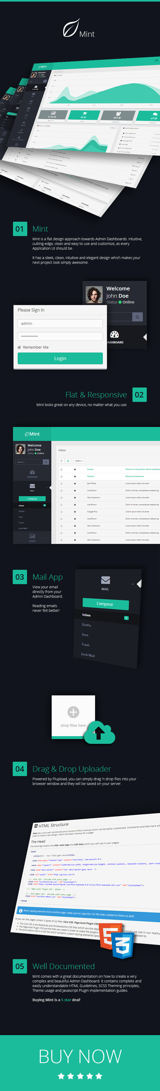 Mint - Flat & Responsive Admin Dashboard Template