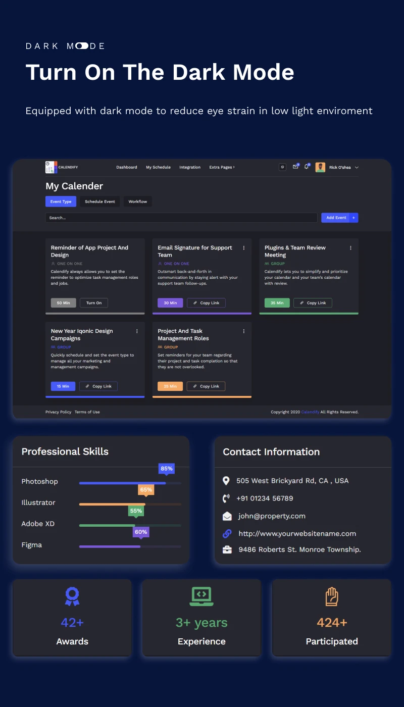 Calendify | Appointment & Calendar Schedule Admin Template (VueJS, Laravel, HTML) - 10