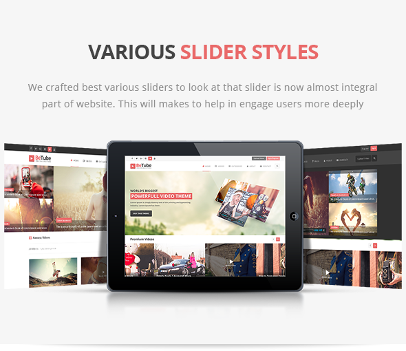 betube video WordPress Theme sliders