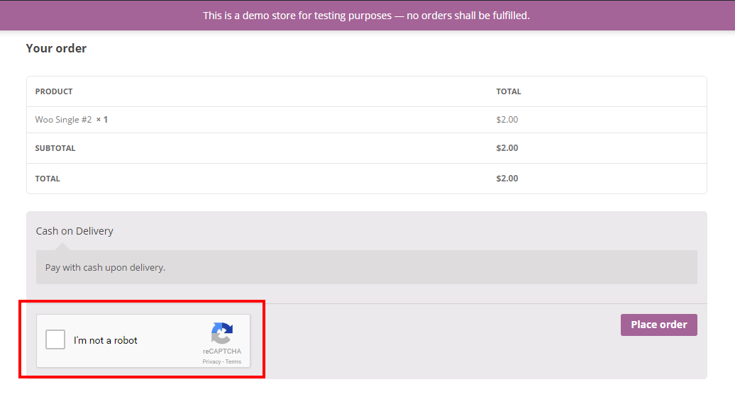 reCAPTCHA for WooCommerce - 8