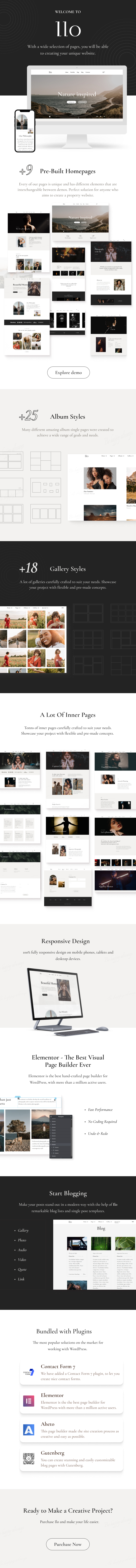 Ilo - Photography WordPress Theme - 1