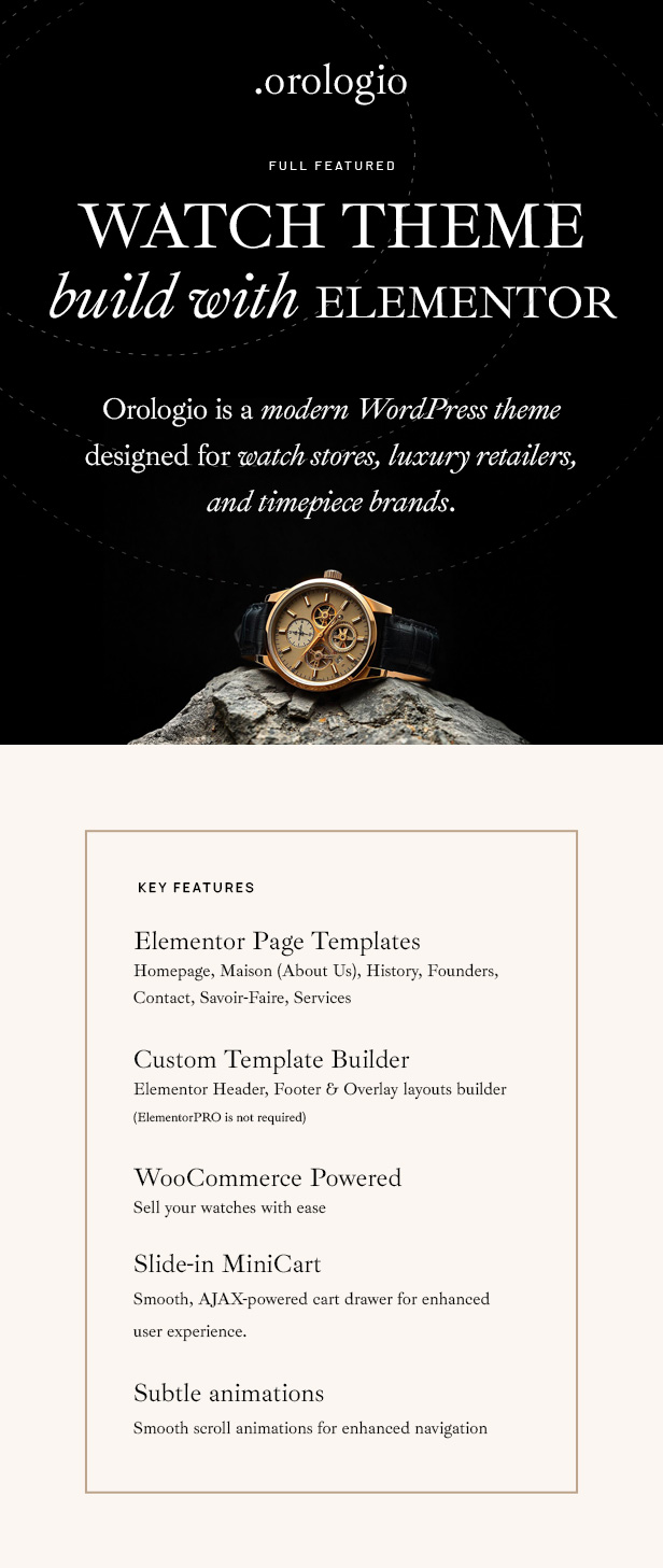 Orologio – Luxury Watch Store WooCommerce WordPress Theme