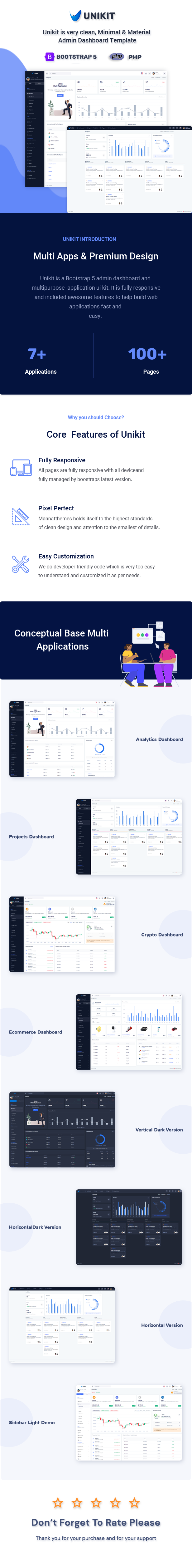 Unikit - PHP Admin & Dashboard Template - 1