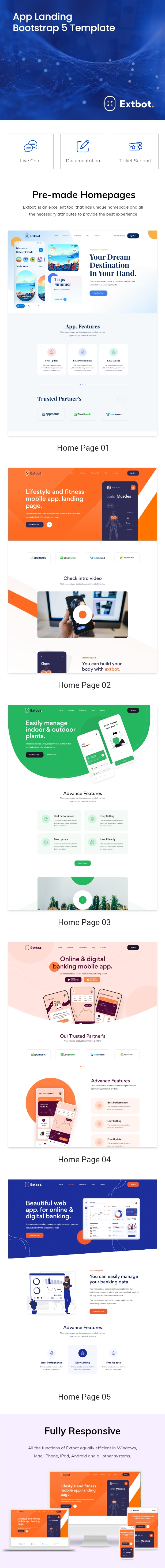 Extbot - App Landing Bootstrap 5 Template - 1