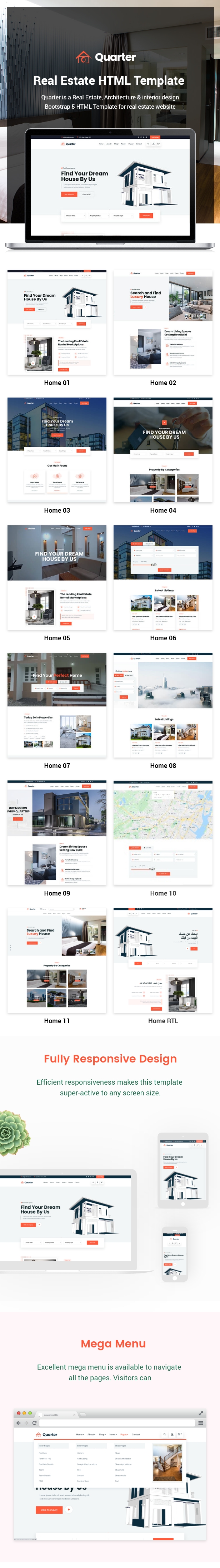 Quarter - Real Estate HTML Template