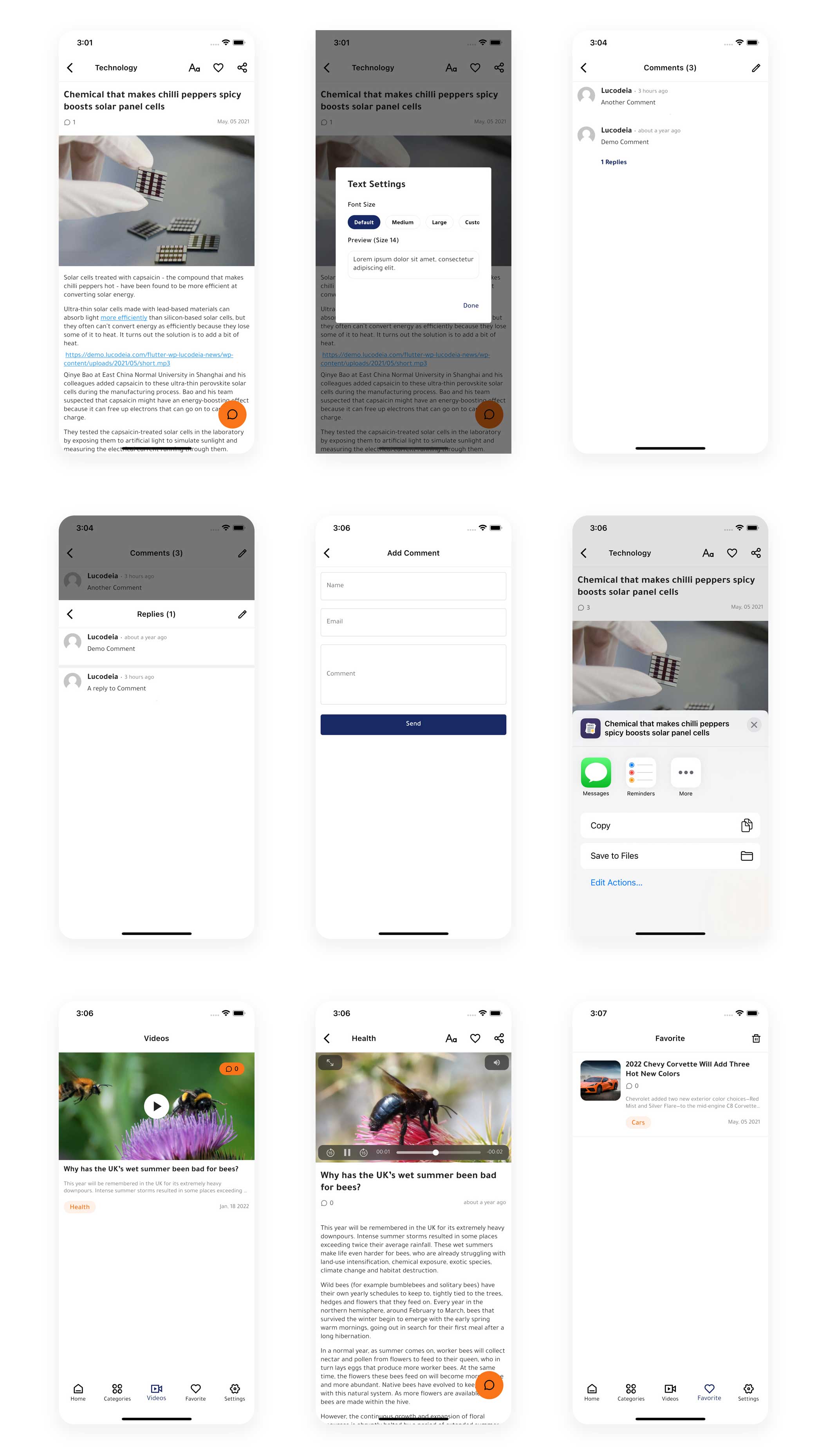 Lucodeia News Flutter Wordpress App