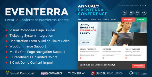 Expo18 Responsive Event Conference WordPress Theme - 1