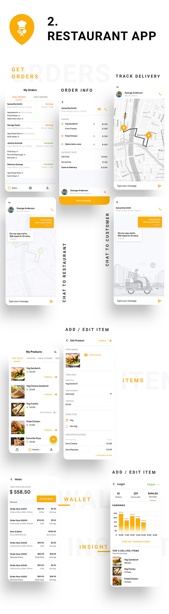 8 in 1 multi Restaurant Food Ordering App|Food Delivery Android+iOS App Template| Flutter 2| Hungerz - 13