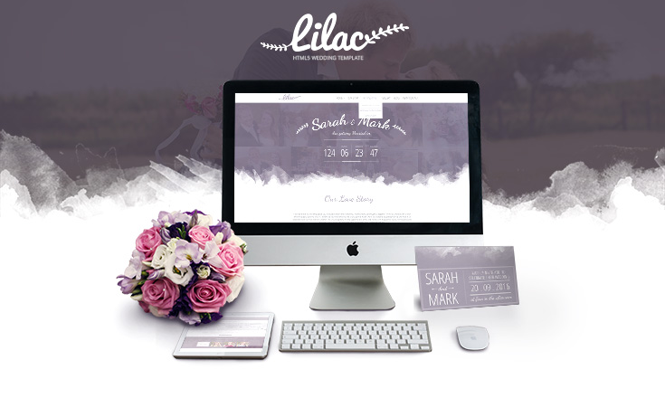 Lilac - One-page Wedding WordPress Theme - 1