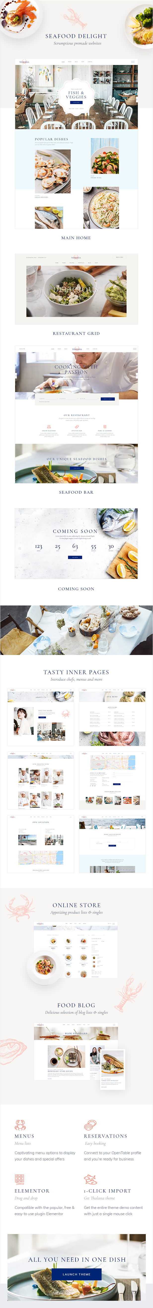 Thalassa - Seafood Restaurant Theme - 3