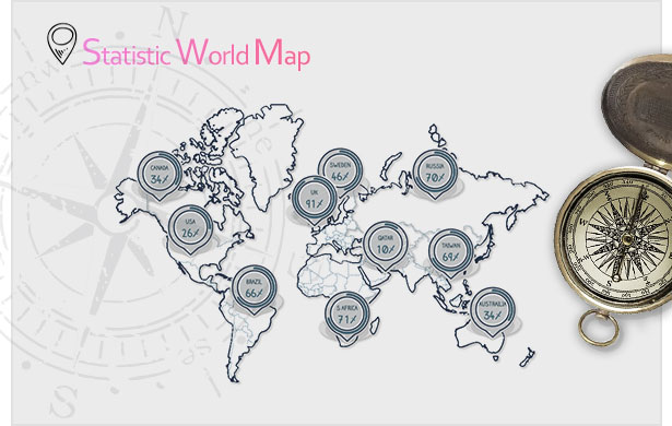 Whiteboard - Infographics Aftereffect - world map