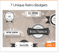 7 unique retro badges